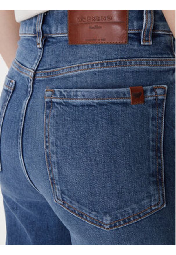 Weekend Max Mara Jeansy Pulvino 2615181061 Granatowy Wide Leg. Kolor: niebieski