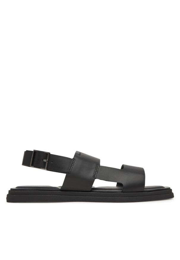 Calvin Klein Sandały Back Strap W/ Buckle HM0HM01736 Czarny. Kolor: czarny. Materiał: skóra