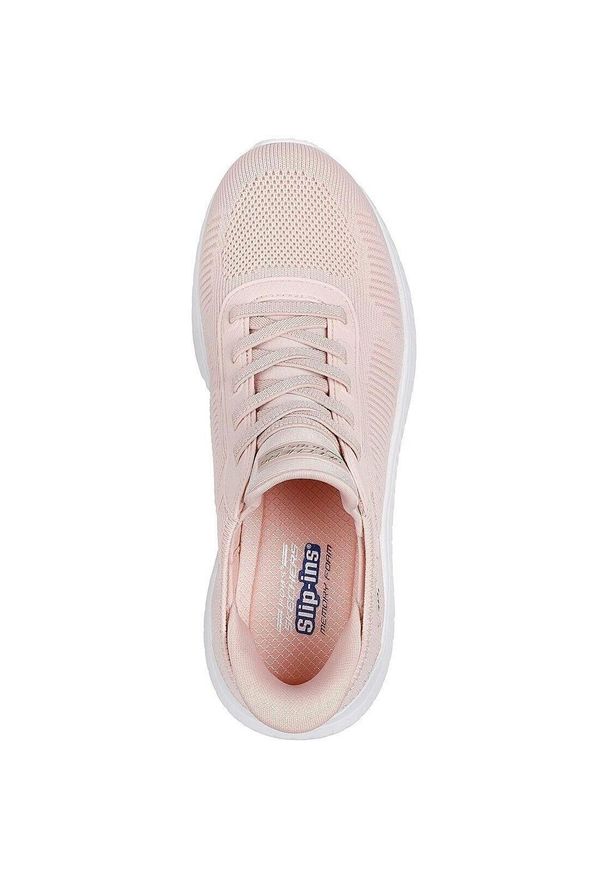skechers - Adidasy Skechers Bobs Squad Chaos - C, Kobiety. Kolor: różowy. Materiał: materiał