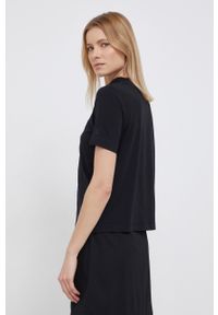 Calvin Klein Jeans T-shirt damski kolor czarny. Okazja: na co dzień. Kolor: czarny. Materiał: dzianina. Wzór: nadruk. Styl: casual #2