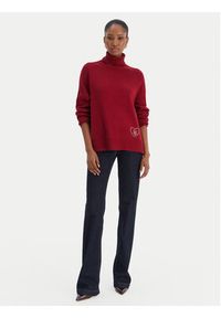 Liu Jo Golf MF5445 MS76L Czerwony Regular Fit. Typ kołnierza: golf. Kolor: czerwony. Materiał: syntetyk #3