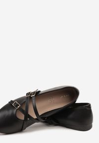 Renee - Czarne Balerinki Vices Mary Jane z Wkładką ze Skóry Naturalnej Rilomia. Okazja: na co dzień. Zapięcie: pasek. Kolor: czarny. Materiał: skóra. Styl: casual, elegancki #3