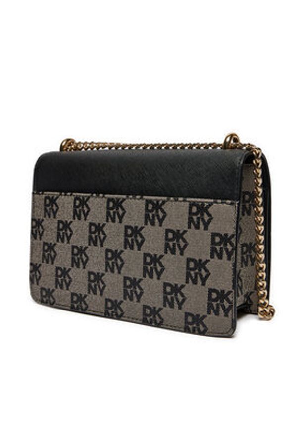 DKNY Torebka Echo Sm Chain Flap R423YE31 Czarny. Kolor: czarny. Materiał: skórzane