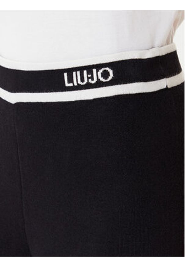 Liu Jo Spodnie dzianinowe TF5252 MS59L Czarny Regular Fit. Kolor: czarny. Materiał: syntetyk