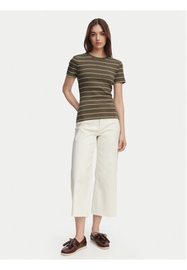 TOMMY HILFIGER - Tommy Hilfiger T-Shirt New Cody WW0WW40587 Brązowy Slim Fit. Kolor: brązowy. Materiał: bawełna