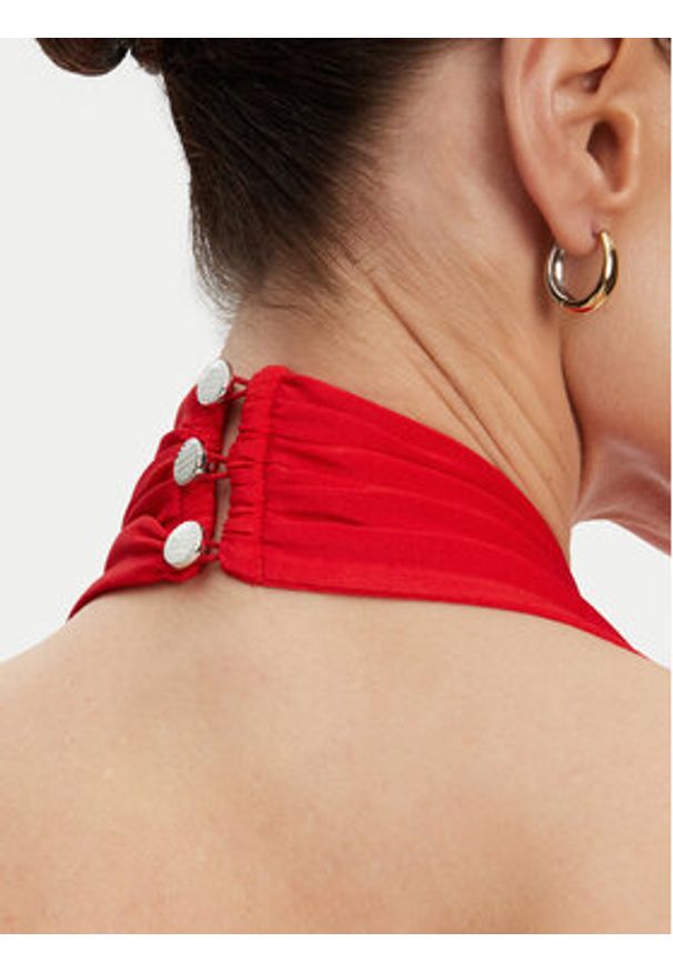 ACCESS FASHION Sukienka wieczorowa 53-3349-391 Czerwony Slim Fit. Kolor: czerwony. Materiał: syntetyk. Styl: wizytowy