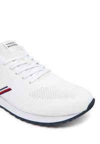 TOMMY HILFIGER - Tommy Hilfiger Sneakersy New Runner Eva Corpo Knit FM0FM05648 Biały. Kolor: biały. Materiał: materiał #6
