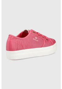 GANT - Gant tenisówki Leisha 24538700.G545 damskie kolor różowy. Nosek buta: okrągły. Zapięcie: sznurówki. Kolor: różowy. Materiał: guma. Obcas: na platformie #5