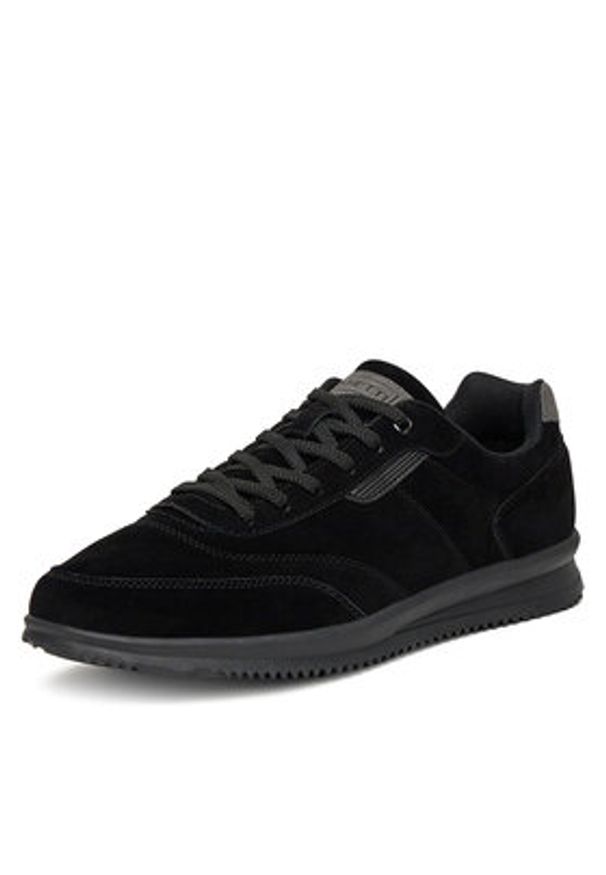 Lanetti Sneakersy S25C089A-1 Czarny. Kolor: czarny. Materiał: materiał