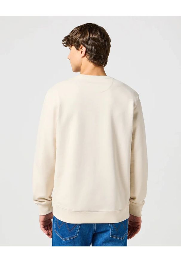 Wrangler - MESKA BLUZA WRANGLER CREWNECK SWEATSHIRT VINTAGE WHITE 112357365. Styl: vintage