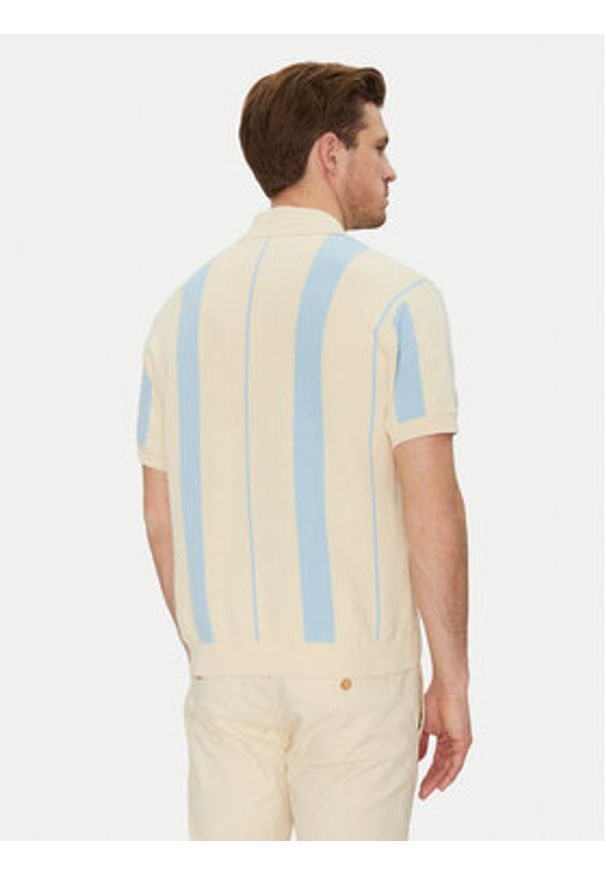 Blend Polo 20717954 Beżowy Regular Fit. Typ kołnierza: polo. Kolor: beżowy. Materiał: bawełna