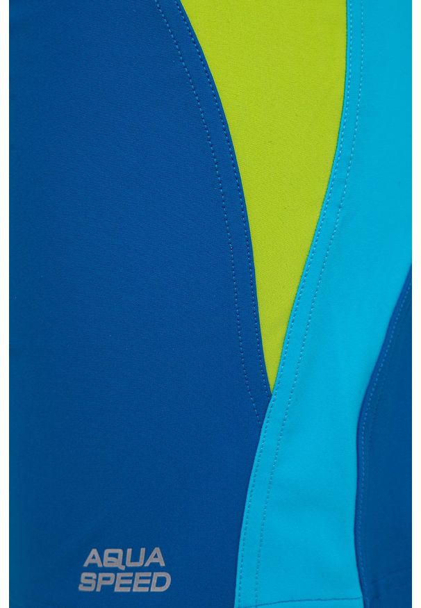 Aqua Speed - Kąpielówki. Kolor: niebieski. Materiał: materiał, włókno, lycra, dzianina