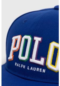 Polo Ralph Lauren czapka z daszkiem kolor granatowy z aplikacją. Kolor: niebieski. Materiał: poliester. Wzór: aplikacja #2