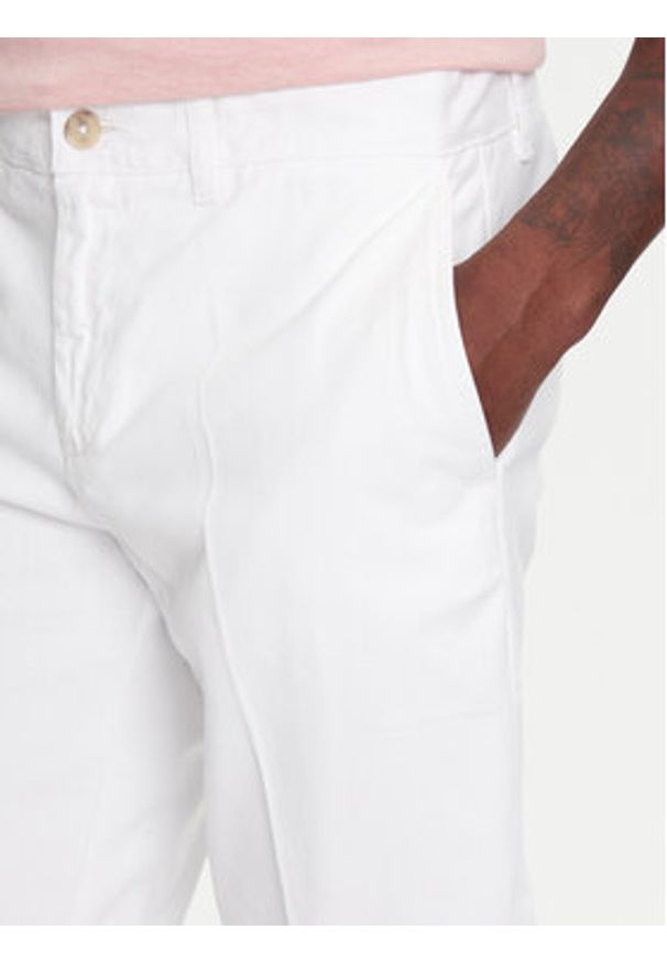 Robe di Kappa Szorty materiałowe Oris 600BTI0 Écru Slim Fit. Materiał: bawełna