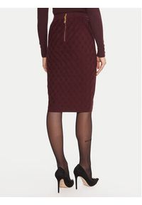 Elisabetta Franchi Spódnica ołówkowa GK-20B-56E2-V390 Bordowy Slim Fit. Kolor: czerwony. Materiał: wiskoza #4