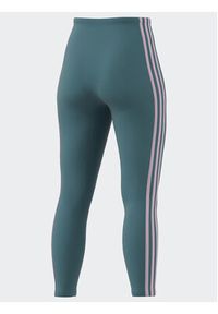 Adidas - adidas Legginsy Essentials 3-Stripes High-Waisted Single Jersey Leggings IL3378 Turkusowy. Kolor: turkusowy. Materiał: bawełna #4