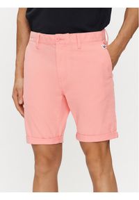 Tommy Jeans Szorty materiałowe Scanton DM0DM18812 Różowy Regular Fit. Kolor: różowy. Materiał: bawełna