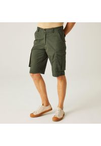 Regatta - Męskie spodenki cargo Shorebay Vintage Look. Kolor: zielony. Materiał: bawełna. Sport: turystyka piesza #1