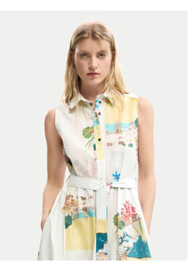 Desigual Sukienka koszulowa 26SWVW15 Kolorowy Regular Fit. Materiał: bawełna. Wzór: kolorowy. Typ sukienki: koszulowe