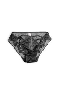 Intica - Figi z paseczkami z gładkiej tkaniny na co dzień Manlia. Kolor: czarny. Materiał: tkanina. Wzór: gładki