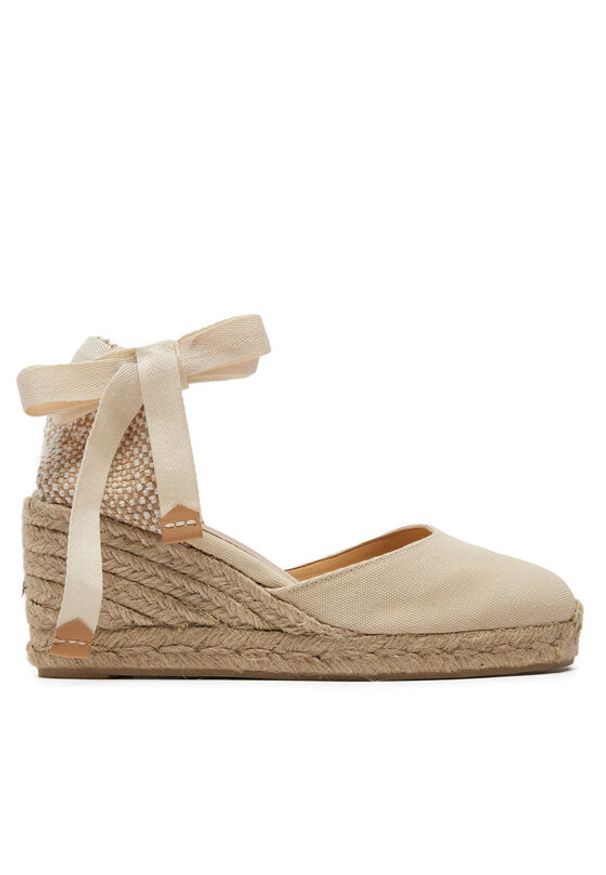 Castañer Espadryle Carina/6/001 020964 Biały. Kolor: biały. Materiał: materiał