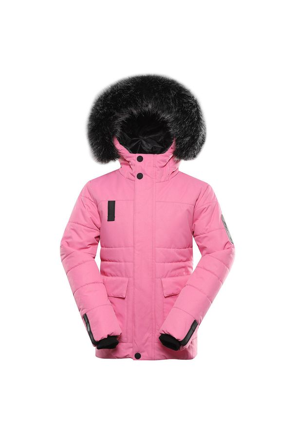 ALPINE PRO - Wodoodporna kurtka zimowa dla dzieci Alpine Pro Werdo Pink 164-170. Kolor: różowy. Sezon: zima