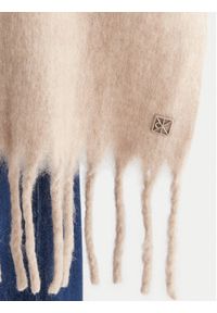 Calvin Klein Szalik Emblem Brushed LV04D8069G Beżowy. Kolor: beżowy. Materiał: poliester, materiał