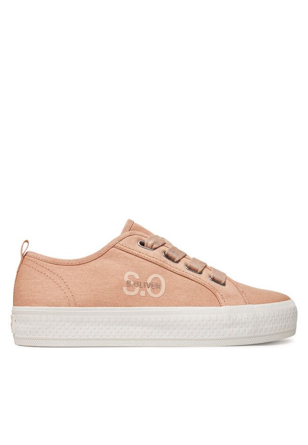 Sneakersy s.Oliver. Kolor: pomarańczowy