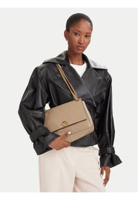 Tory Burch Torebka Charlie Quilted Shoulder Bag 185828 Kremowy. Kolor: kremowy. Materiał: skórzane #1