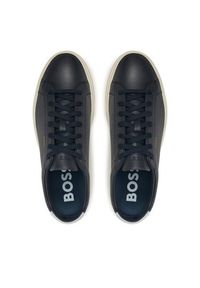 BOSS Sneakersy Kieran 50536480 Granatowy. Kolor: niebieski. Materiał: skóra