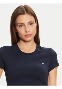 Tommy Jeans T-Shirt DW0DW20459 Granatowy Slim Fit. Kolor: niebieski. Materiał: bawełna #3