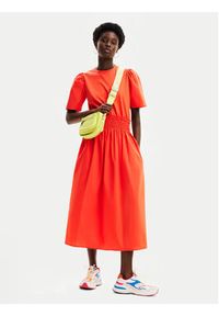 Desigual Sukienka letnia Omaha 24SWVW67 Pomarańczowy Loose Fit. Kolor: pomarańczowy. Materiał: bawełna. Sezon: lato #6