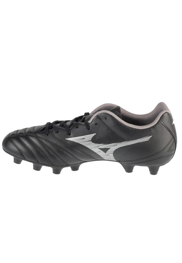 Mizuno - Buty piłkarskie - korki męskie, Monarcida Neo III FG. Kolor: czarny, szary, wielokolorowy. Materiał: syntetyk, materiał. Szerokość cholewki: normalna. Sport: piłka nożna