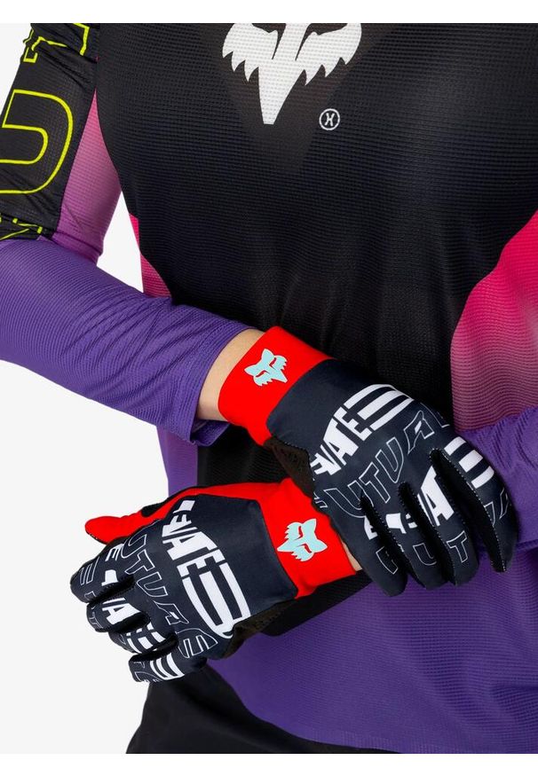 FOX - Rękawiczki rowerowe męskie Fox Flexair Glove Elevated. Kolor: niebieski. Sport: kolarstwo