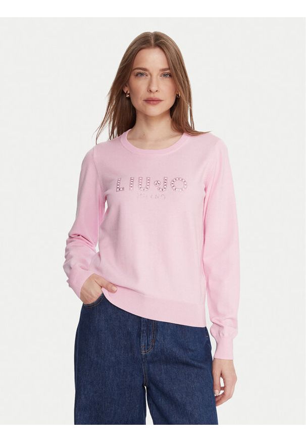Liu Jo Sweter TF5248 MS63L Różowy Regular Fit. Kolor: różowy. Materiał: syntetyk