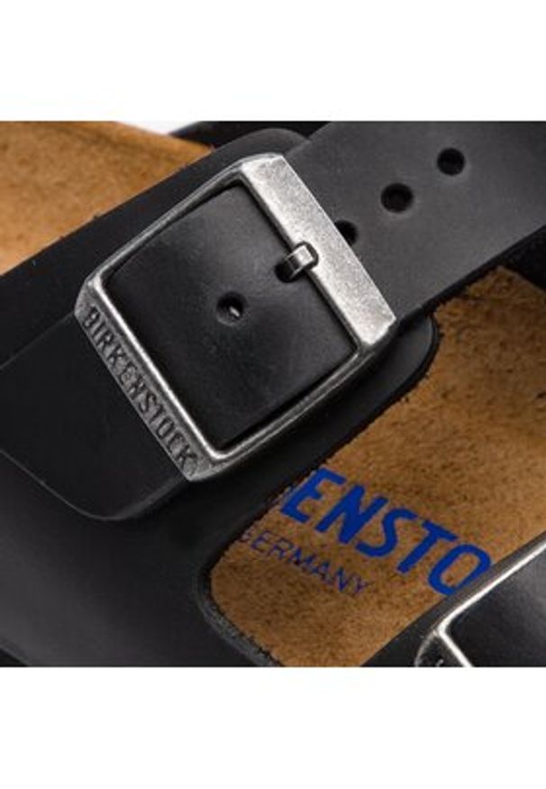 Birkenstock Klapki Arizona Bs 0752483 Czarny. Kolor: czarny. Materiał: nubuk, skóra