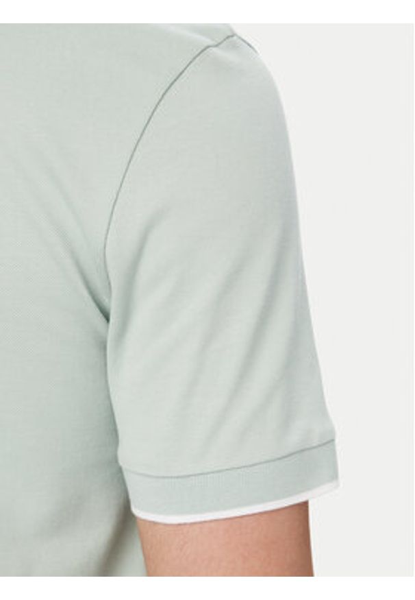 BOSS Polo Passertip 50507699 Turkusowy Slim Fit. Typ kołnierza: polo. Kolor: turkusowy. Materiał: bawełna