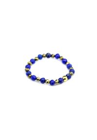 Brazi Druse Jewelry - Pierścionek Lapis Lazuli i Piryt. Materiał: pozłacane, złote, srebrne. Kamień szlachetny: lapis lazuli #2