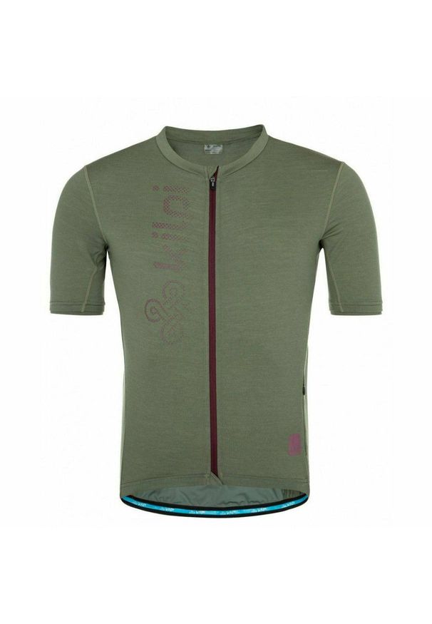 Koszulka kolarska Merino Kilpi Petrana. Kolor: zielony. Materiał: nylon. Sport: kolarstwo