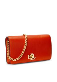 Lauren Ralph Lauren - LAUREN RALPH LAUREN Torebka Turn-Lock 432915377011 Pomarańczowy. Kolor: pomarańczowy. Materiał: skórzane #4