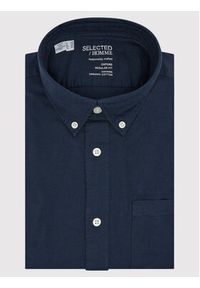 Selected Homme Koszula Rick 16077359 Granatowy Regular Fit. Kolor: niebieski. Materiał: bawełna #5