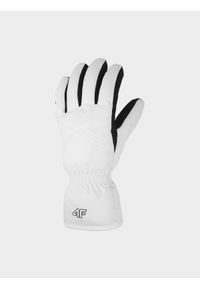 4f - Rękawice narciarskie Thinsulate© damskie - białe. Kolor: biały. Materiał: materiał, syntetyk. Technologia: Thinsulate. Sport: narciarstwo