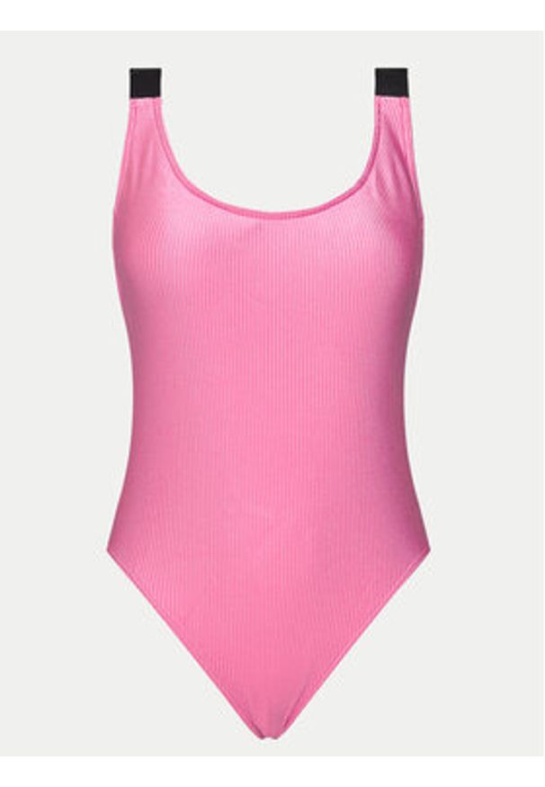 Calvin Klein Swimwear Strój kąpielowy KW0KW02393 Różowy. Kolor: różowy. Materiał: syntetyk