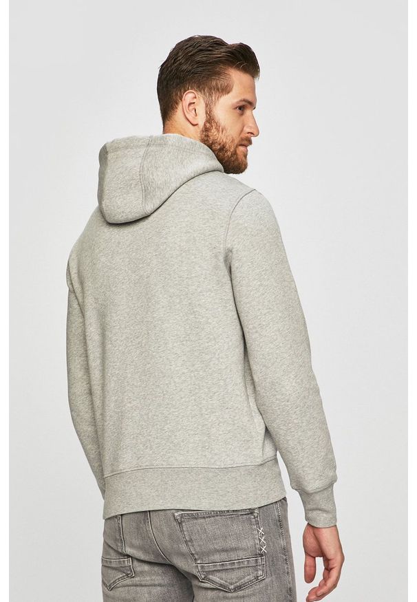 TOMMY HILFIGER - Tommy Hilfiger - Bluza. Okazja: na co dzień. Typ kołnierza: kaptur. Kolor: szary. Wzór: aplikacja. Styl: casual