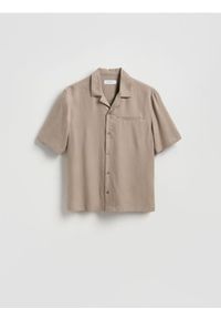 Reserved - Koszula comfort fit z lyocellu - brązowy. Kolor: brązowy. Materiał: tkanina