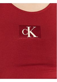 Calvin Klein Jeans Top J20J221062 Bordowy Regular Fit. Kolor: czerwony. Materiał: bawełna #2