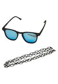 Urban Classics - Okulary Przeciwsłoneczne Unisex Dla Dorosłych Arthur Z Łańcuszkiem. Kolor: niebieski, wielokolorowy, czarny