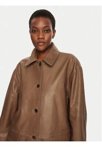Herskind Płaszcz przejściowy Halston 5470175 Brązowy Loose Fit. Kolor: brązowy. Materiał: skóra #6
