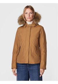 Woolrich Kurtka zimowa Arctic Raccoon CFWWOU0548FRUT0001 Brązowy Regular Fit. Kolor: brązowy. Materiał: bawełna. Sezon: zima