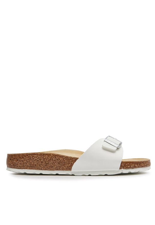 Birkenstock Klapki Madrid 0040733 Biały. Kolor: biały. Materiał: skóra